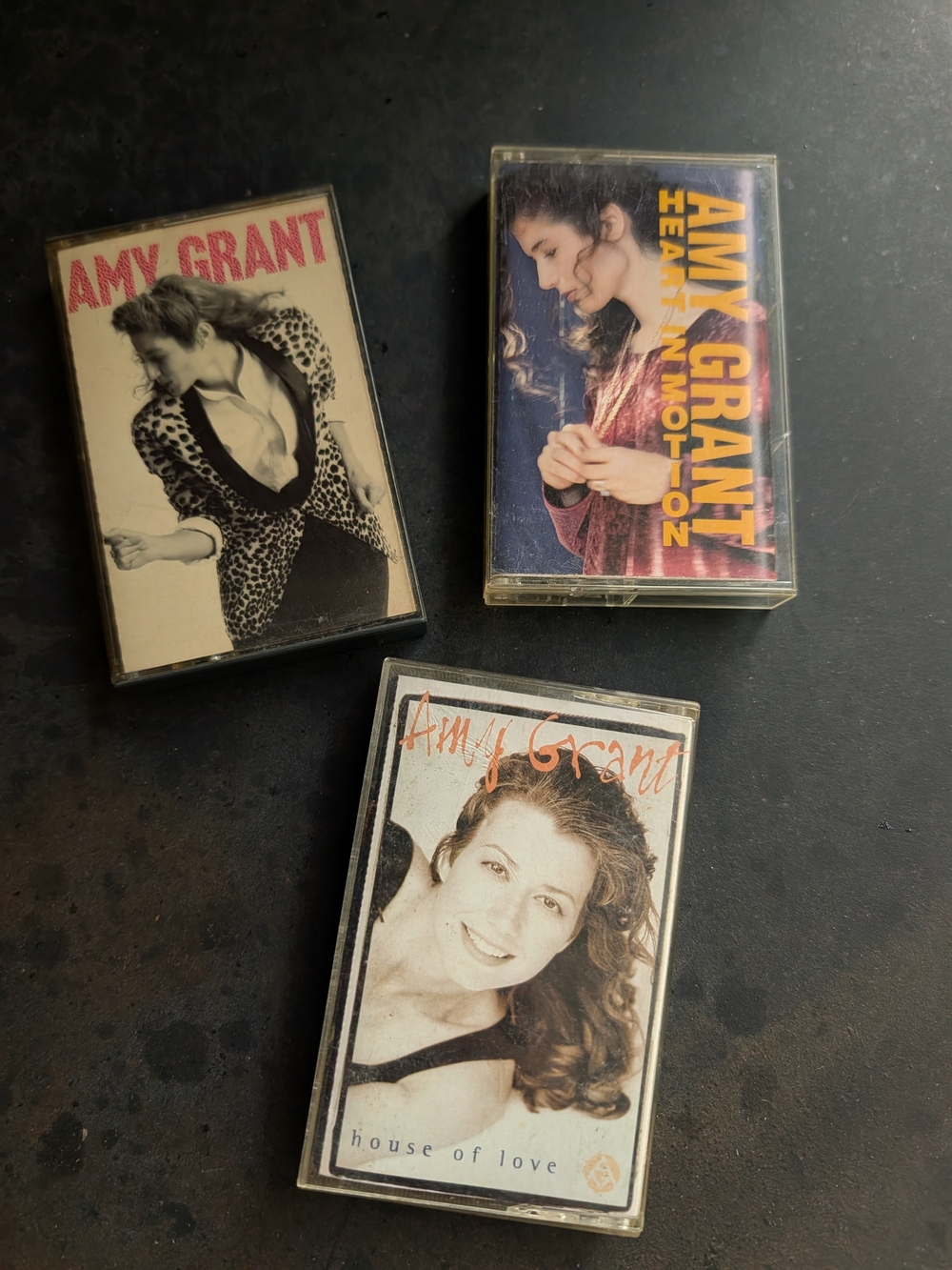 Cassette Tape Lot 3 Amy Grant - Black/Cream Vintage Music Collection